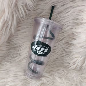 New York Jets Acrylic Double Wall Cold Beverage Tumbler